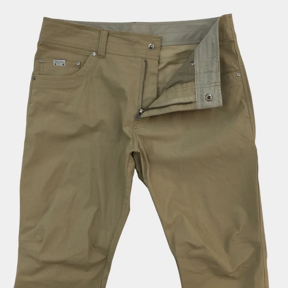 Kuhl Revolvr Rogue Pants Mens 33x30 Tan Brown Uberkuhl Stretch Tapered Hiking